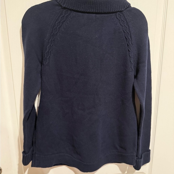 Navy Cable Knit Women's Sweater - Picture 3 of 6